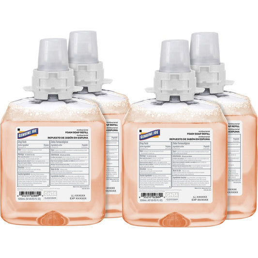 Genuine Joe Antibacterial Foam Soap Refill - Orange Blossom Scent - 1.32 quart - Bacteria Remover - Hand, Skin - Antibacterial - Orange - 4 / Carton