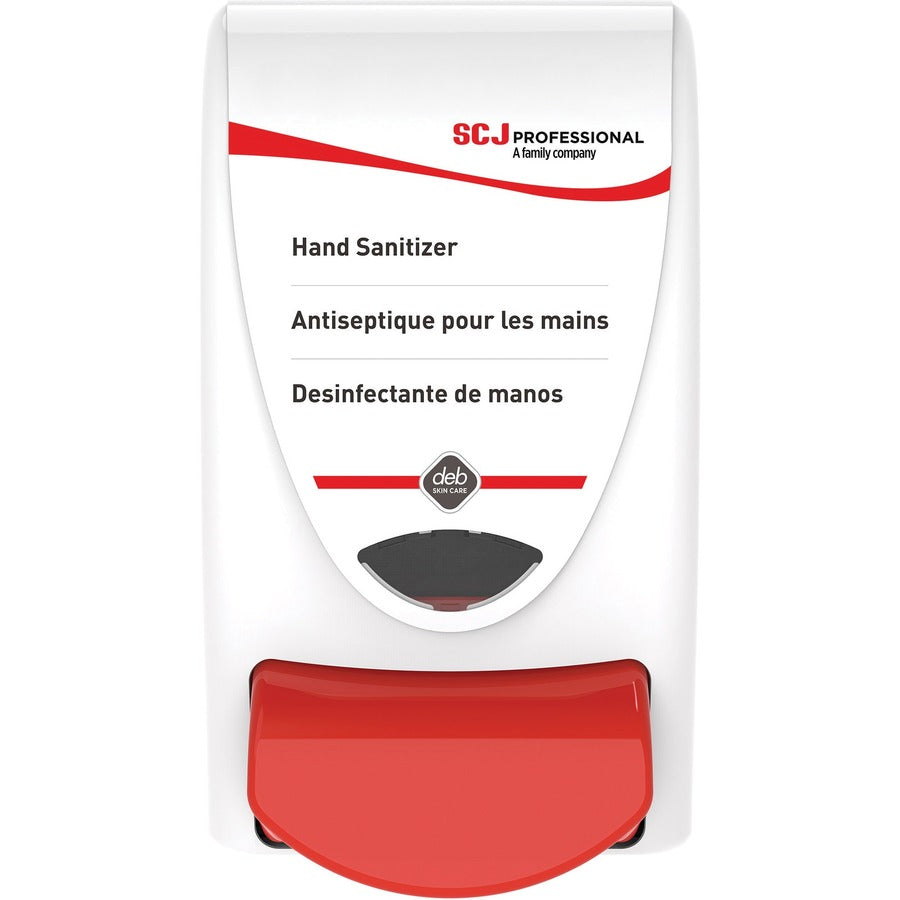 SC Johnson Sanitizer Dispenser - Manual - 1.06 quart Capacity - Durable, Vandal Resistant, Damage Resistant, Wall Mountable, Antimicrobial, Anti-bacterial - White - 1 Each