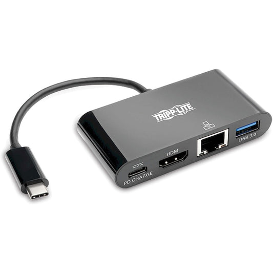 Tripp Lite series USB-C Multiport Adapter - for Tablet PC, Smartphone, Monitor, Desktop PC, Notebook - USB Type C - 7 x USB Ports - 2 x USB 3.0 - USB Type-C - Network (RJ-45) - HDMI - Wired
