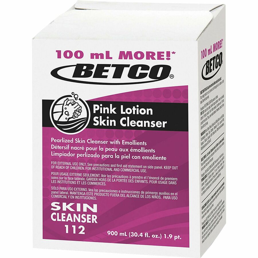 Betco Pink Lotion Skin Cleanser - Floral Scent - Skin, Hand - Moisturizing - Pink - Anti-irritant, pH Balanced - 12 / Carton