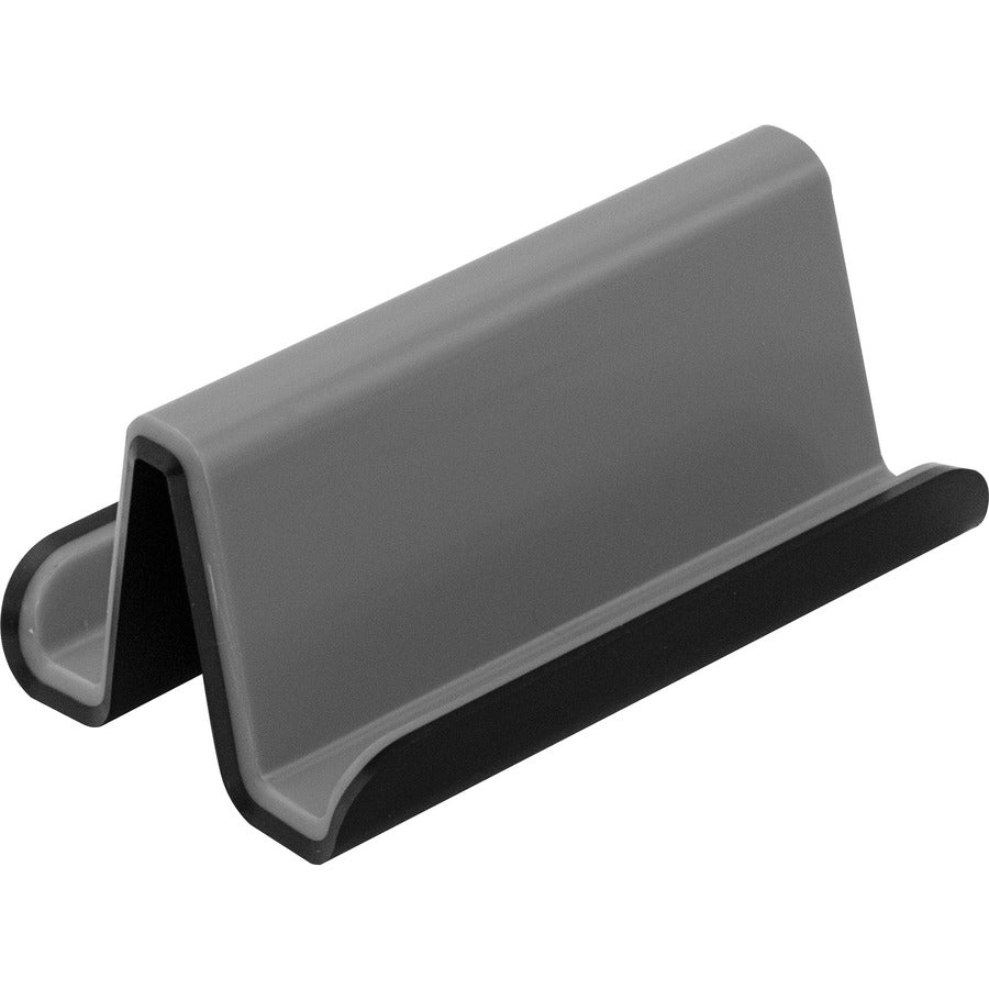 Advantus Fusion Collection Business Card Holder - 3" Height x 3" Width x 2.5" Depth - Plastic, Polystyrene - Gray, Black - 1 Each
