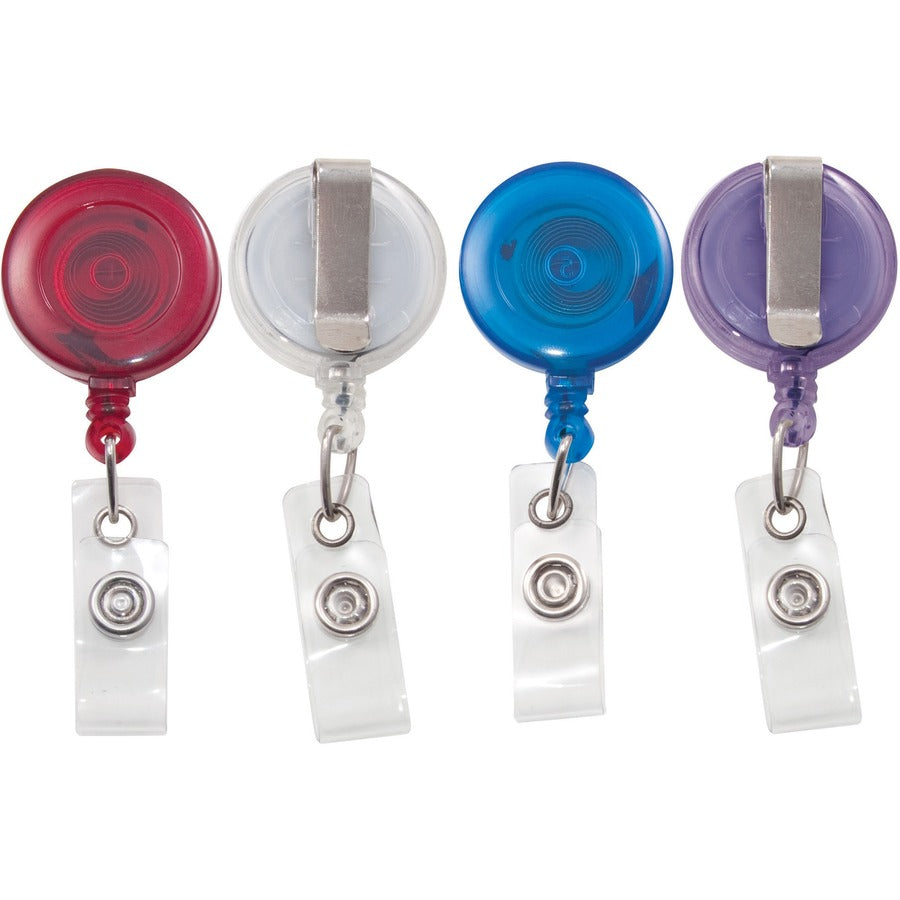 Advantus ID Card Retractable Reel - 0.3" Height x 1.3" Width x 0.6" Length - Assorted - 1 Pack