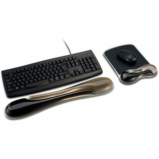 Kensington Duo Gel Mouse Pad Wrist Rest - 1.70" Height x 11.40" Width - Gray - Gel - 1 Each