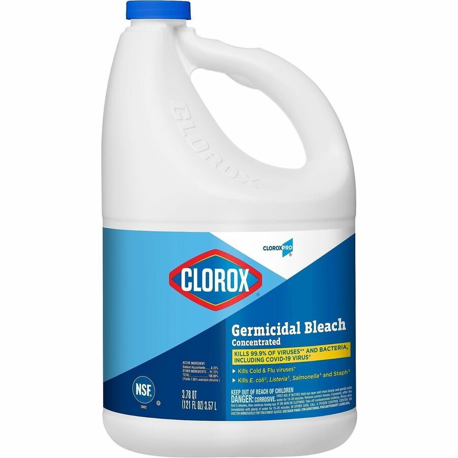 CloroxPro™, Clorox Germicidal Bleach - Concentrate - 121 fl oz (3.8 quart) - Disinfectant, Deodorize - Clear - 1 Each