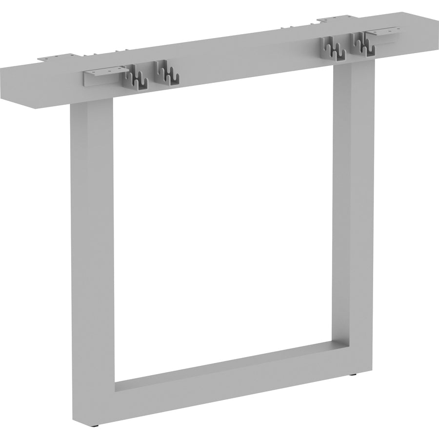 Lorell Relevance Series Middle Unite Leg - 28.5" Height x 38.6" Width x 6.3" Depth - Finish: Silver, Powder Coated - Durable - For Office - 1 Each