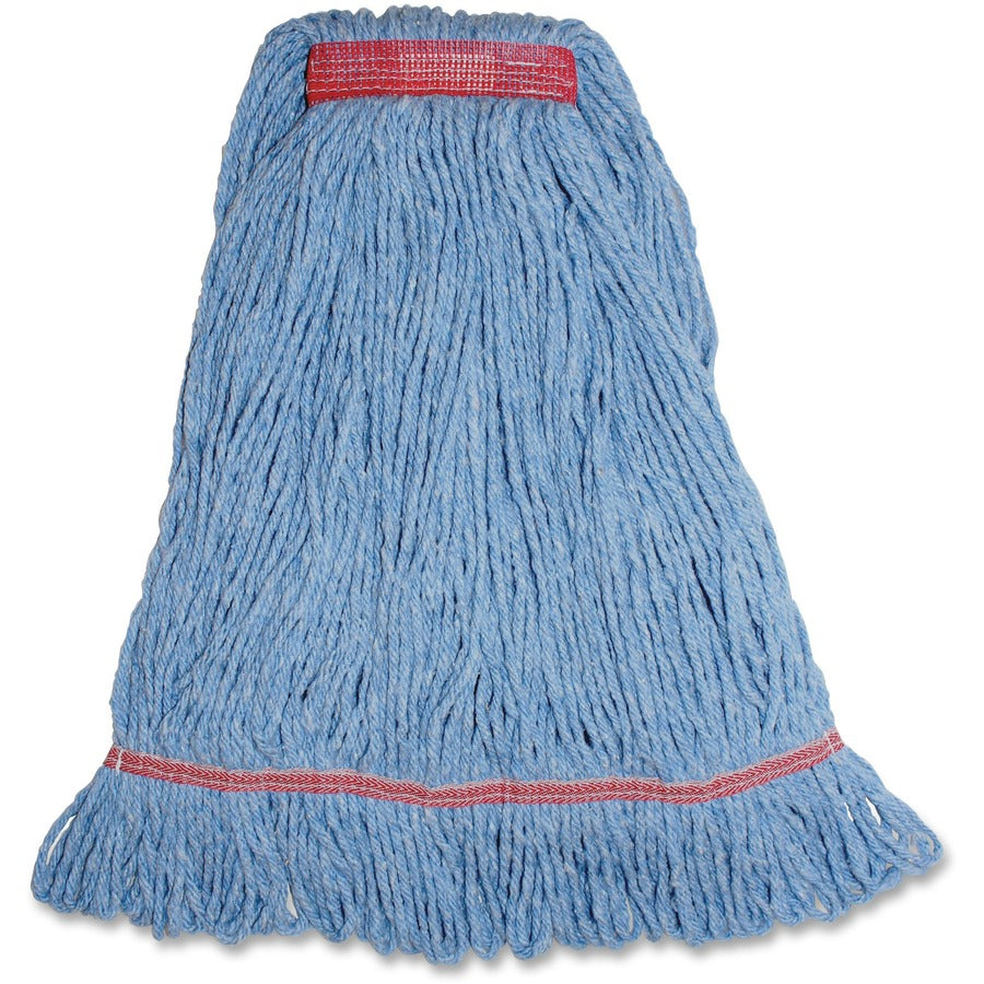 Genuine Joe Narrow Band Large Mophead - Large - Rayon, Cotton, Cotton, Fiber - 1 Each