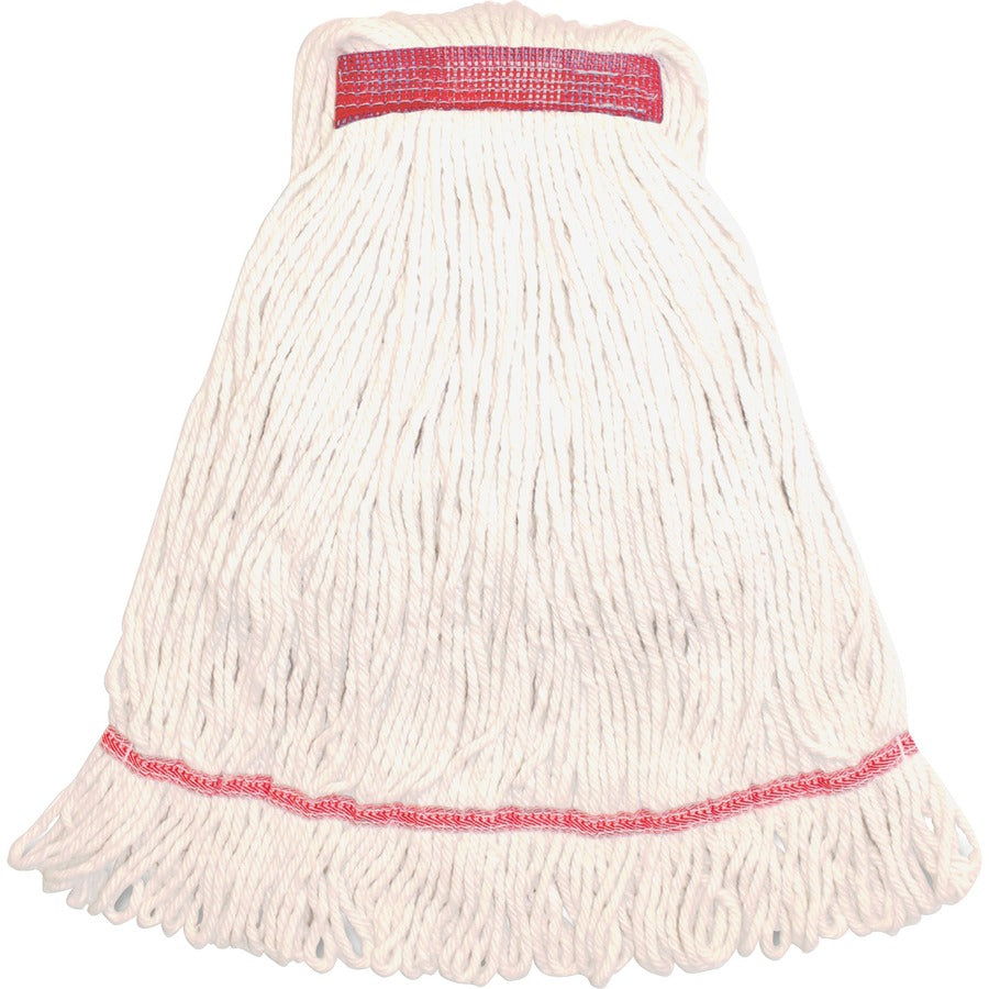 Genuine Joe Narrow Band Large Mophead - Large - Rayon, Cotton, Fiber, Cotton - 1 Each
