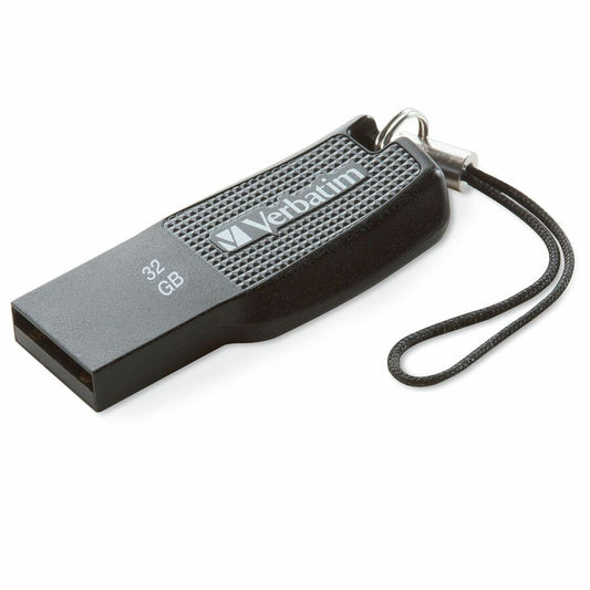 Verbatim 32GB Ergo USB Flash Drive - Black - 32 GB - USB 2.0 - Black - Lifetime Warranty - 1 Each