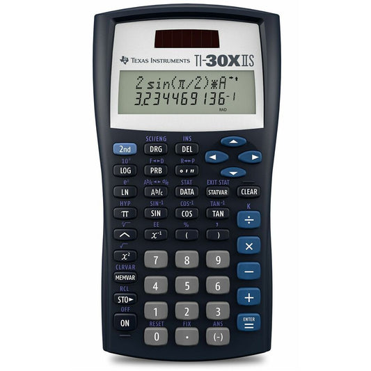 Texas Instruments TI30XIIS Dual Power Scientific Calculator - 2 Line(s) - LCD - Battery/Solar Powered - 6.1" Height x 3.2" Width x 0.7" Depth - 1 Each