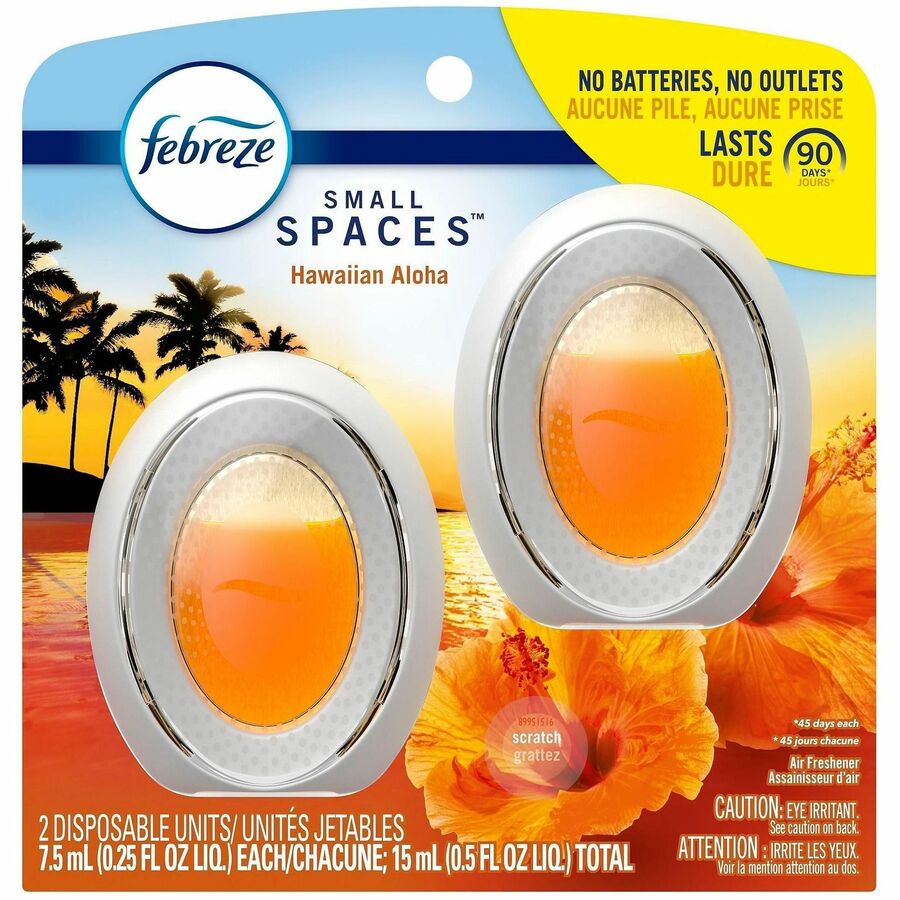 Febreze Small Spaces Disposable Air Fresheners - Liquid - 25 fl oz (0.8 quart) - Hawaiian Aloha - 45 Day - 2 / Pack