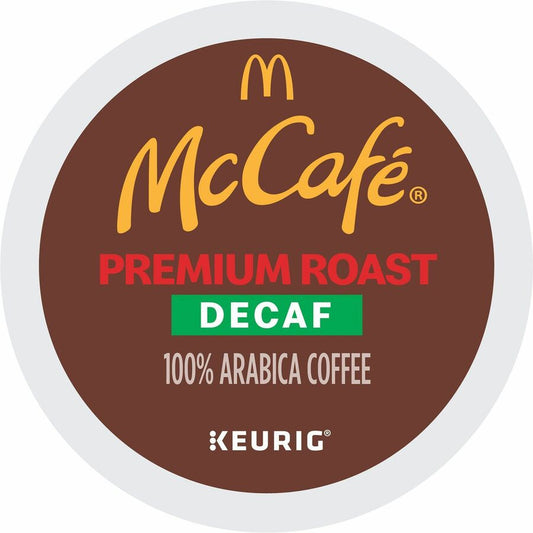 McCaf&eacute, &reg, K-Cup Decaf Premium Roast Coffee - Compatible with Keurig Brewer - Medium - K-Cup - Premium Roast - Decaffeinated - 24 / Box