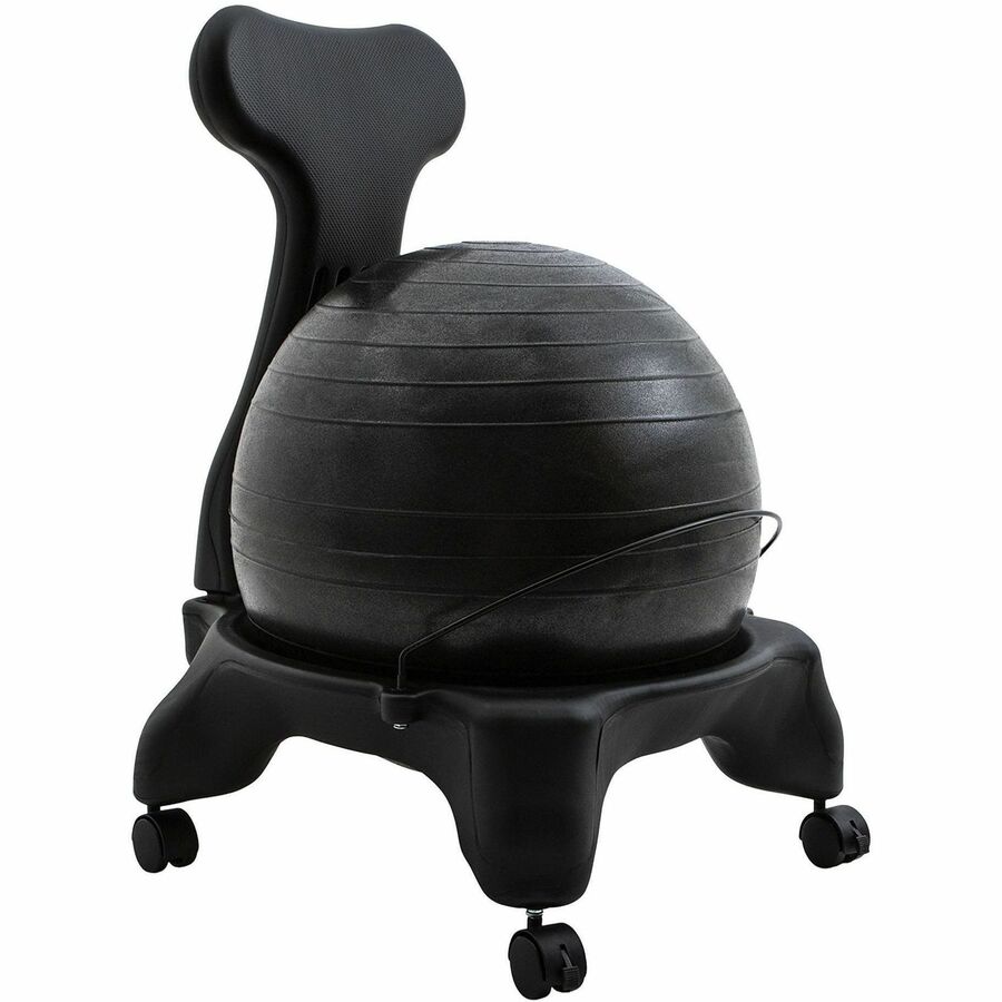 Champion Sports FitPro Ball Chair - Plastic Frame Material - Four-legged Base - Black - 1 Each