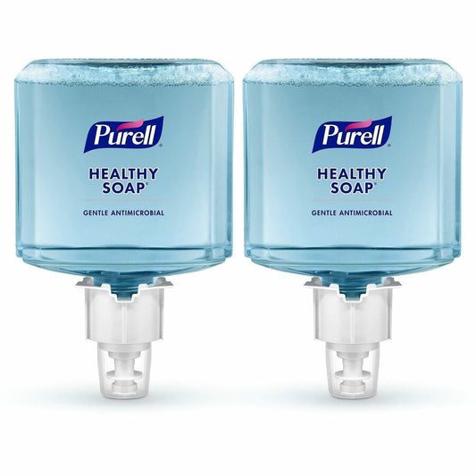 PURELL, ES6 HEALTHY SOAP, 0.5% BAK Antimicrobial Foam - Fragrance-free Scent - 1.27 quart - Pump Bottle Dispenser - Soil Remover, Odor Remover, Kill Germs - Hand, Skin - Moisturizing - Antibacterial - Clear - Dye-free, Fragrance-free, Phthala...