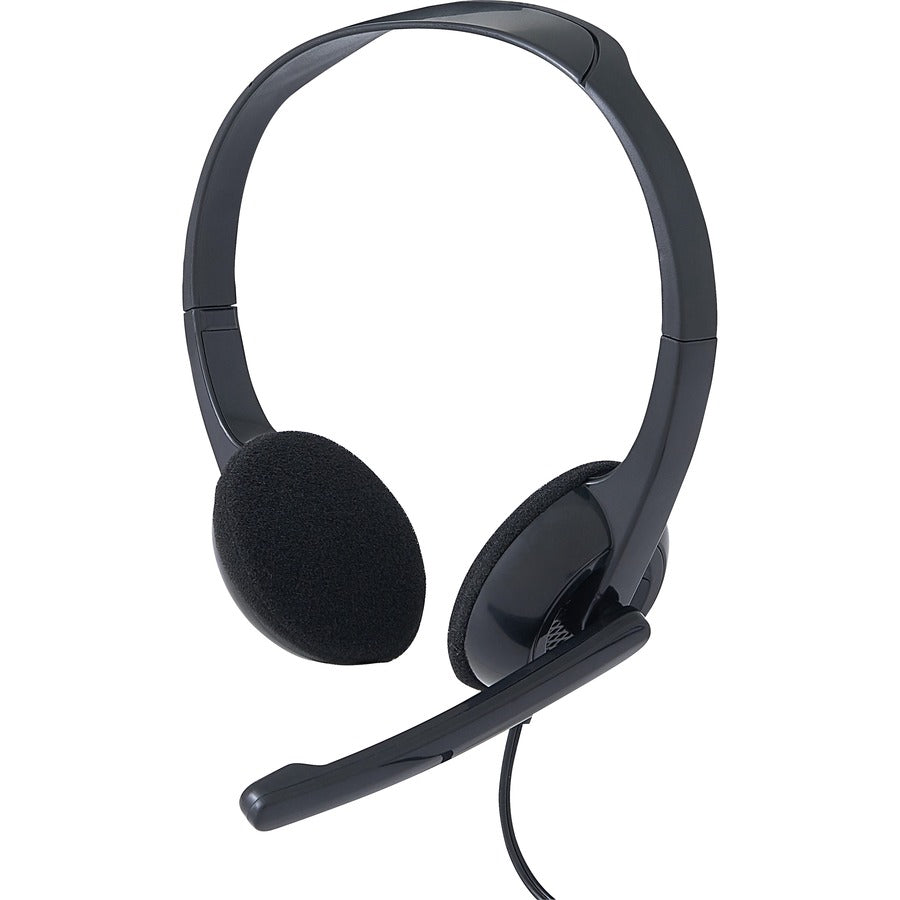 Verbatim Stereo Headset with Microphone - Stereo - Mini-phone (3.5mm) - Wired - 32 Ohm - 20 Hz to 20 kHz - Over-the-head - Binaural - Circumaural - 5.74 ft Cable - Omni-directional Microphone