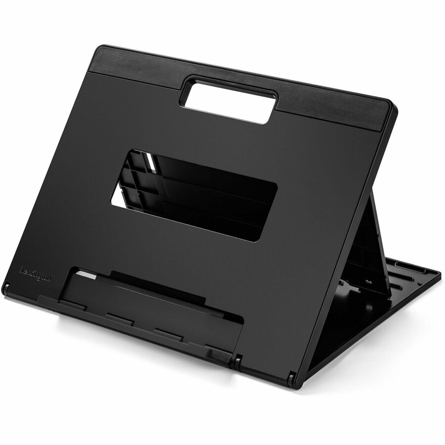 Kensington SmartFit Easy Riser Go Adjustable Ergonomic Riser for up to 17" Laptops - Black - Up to 17" Screen Support - 8 lb Load Capacity - 7.10" Height x 13" Width x 9.50" Depth - Desktop - Black - For Notebook, Home, Workstation - Adjustable Tilt, P...