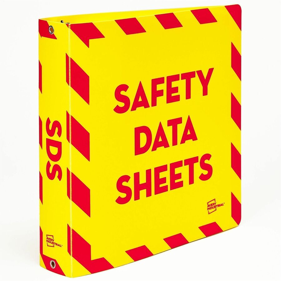 Avery&reg, UltraDuty Ring Binder - Letter - 8 1/2" x 11" Sheet Size - 375 Sheet Capacity - 3 1/2" Spine Width - 3 x 1.50" Ring - Fastener: Slant Ring - Pocket: 0 - Polypropylene - Red, Yellow - Durable, Flexible, Water Resistant, Abrasion Resistant, Ch...