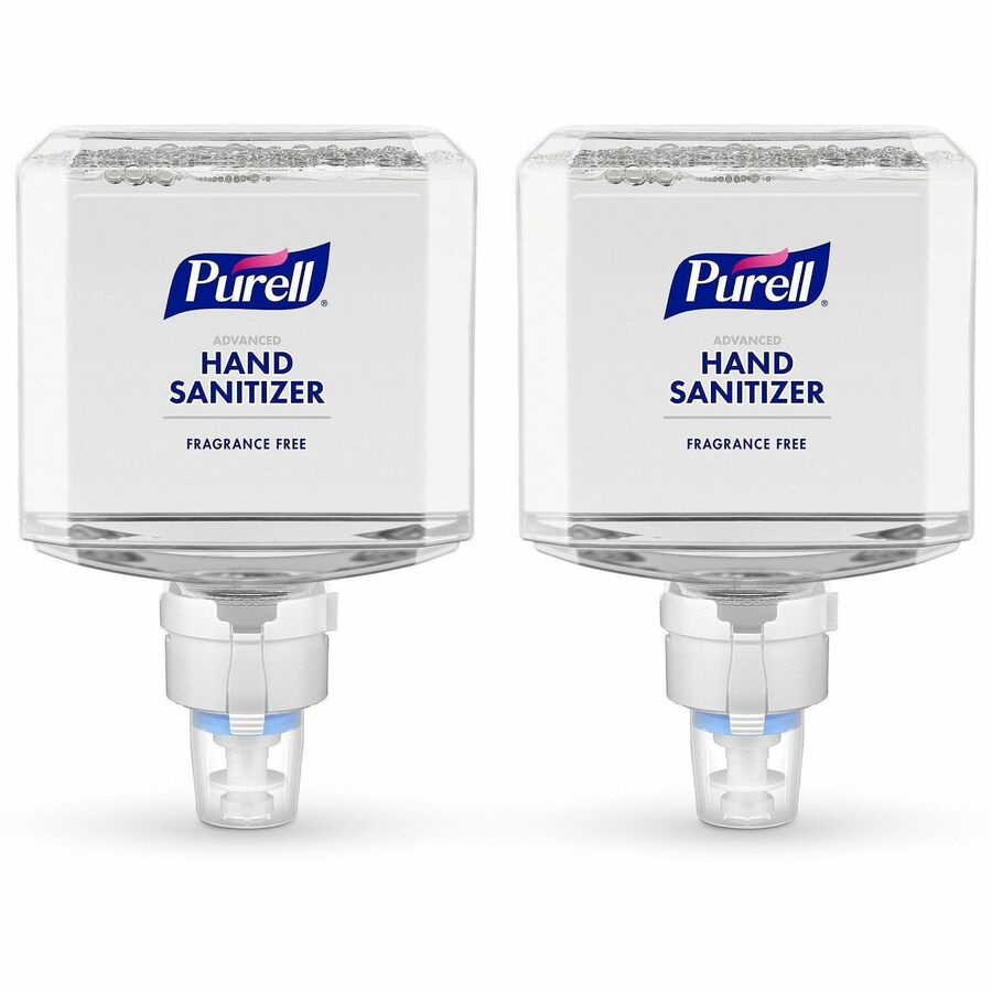PURELL&reg, Advanced Hand Sanitizer Foam Refill - Clean Scent - 1.27 quart - Kill Germs - Hand, Healthcare, Skin - Fragrance-free, Dye-free, Hygienic, Refillable - 2 / Carton