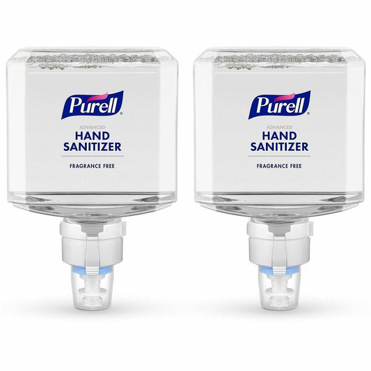 PURELL, Advanced Hand Sanitizer Foam Refill - Clean Scent - 1.27 quart - Kill Germs - Hand, Healthcare, Skin - Fragrance-free, Dye-free, Hygienic, Refillable - 2 / Carton