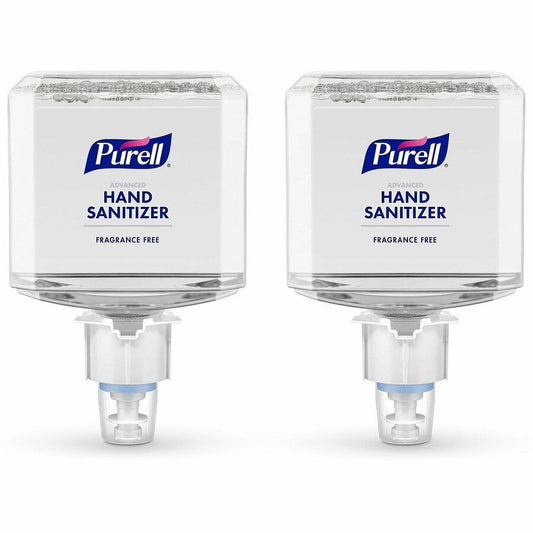 PURELL, Advanced Hand Sanitizer Foam Refill - 1.27 quart - Kill Germs - Hand - Clear - Fragrance-free, Dye-free, Hygienic, Unscented, Refillable - 2 / Carton