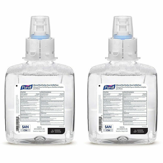 PURELL, Hand Sanitizer Foam Refill - Fragrance-free Scent - 1.27 quart - Pump Bottle Dispenser - Kill Germs - Hand, Healthcare - Moisturizing - Hygienic, Bio-based, Dye-free - 2 / Carton