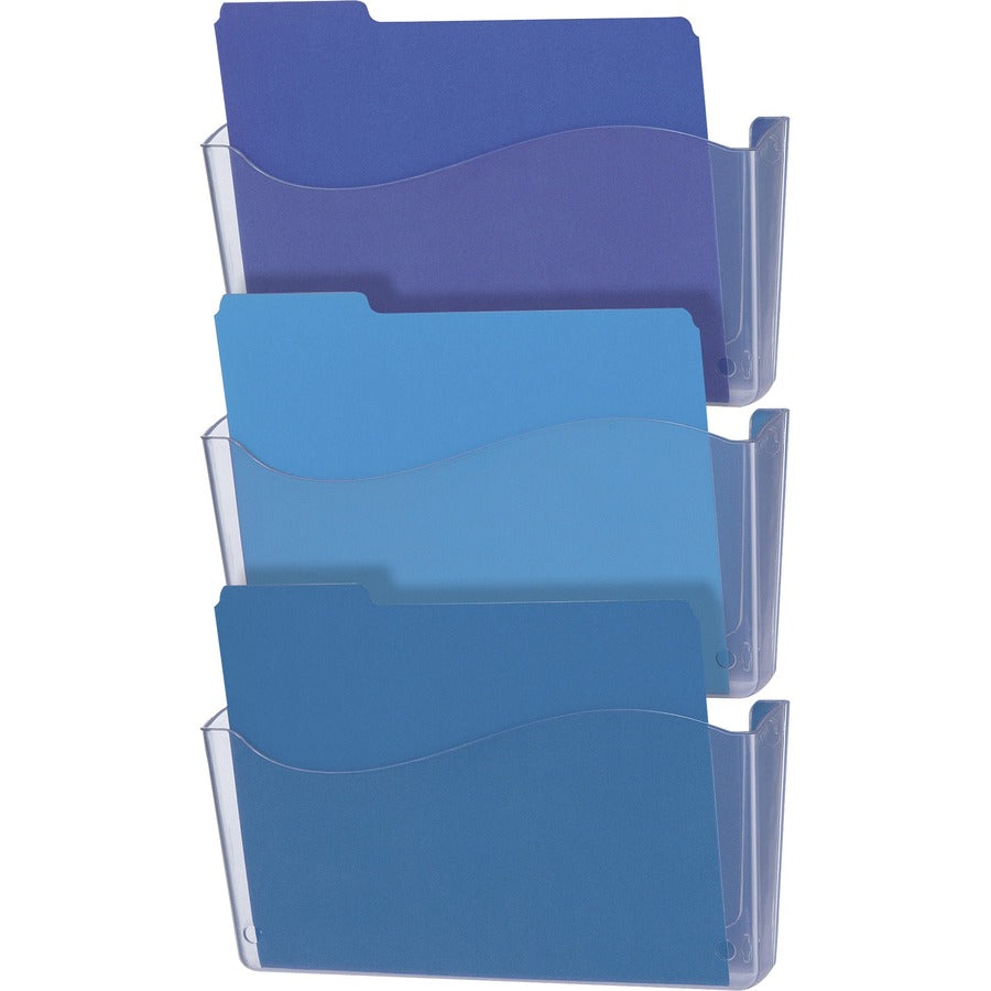 Officemate Unbreakable Wall File - 6.50" Height x 13.75" Width x 3" Depth - Unbreakable - Clear - 1 Each