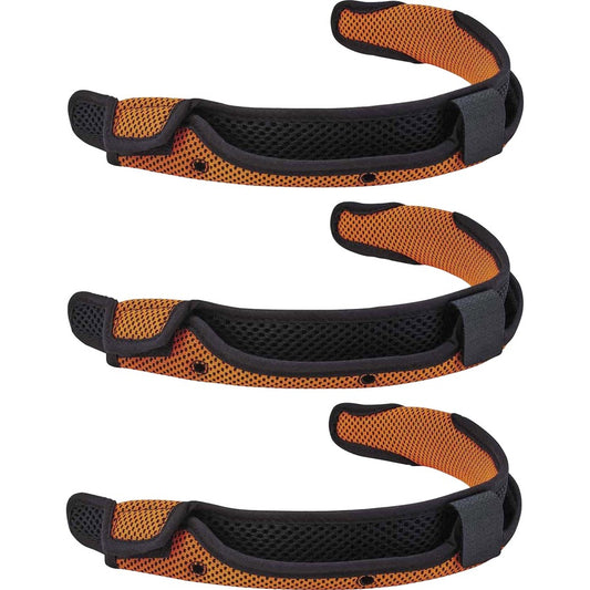 Ergodyne 8984 Hard Hat Sweatband Replacement (3-Pack) - Hook & Loop Attachment - Orange - 3 / Pack