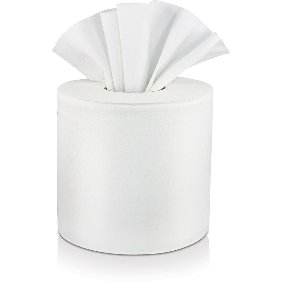 Solaris Paper Livi VPG Select Center Pull Towel - 2 Ply - 7.40" Width x 10.90" Length - White - 6 Rolls Per Roll - 660/Roll - 6 / Carton