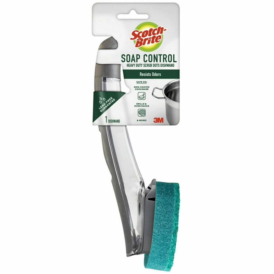 Scotch-Brite Advanced Heavy Duty Dishwand - 1 Each - Fiber - Green