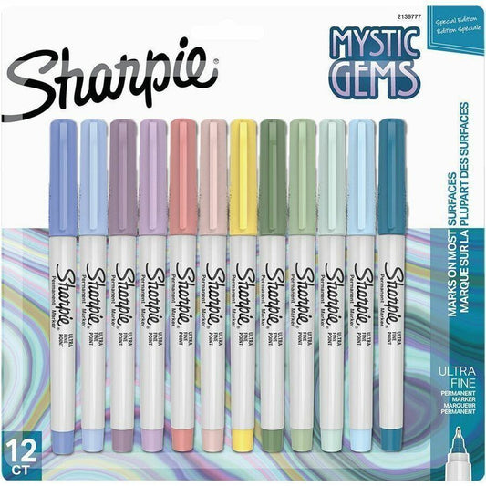 Sharpie Mystic Gems Permanent Markers - Multi Ink - 12 / Pack