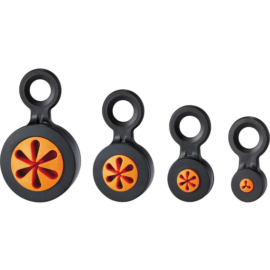 Ergodyne 3740 Hand Tool Attachment Trap - Slips (4-Pack) - 0.7" Height x 4" Width - Orange, Black - Acrylonitrile Butadiene Styrene (ABS) - 4 / Pack