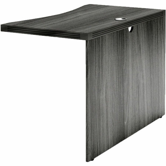 Safco Aberdeen Series 42" Curved Bridge - 29.5" Height x 42" Width x 24" Depth - Material: Medium Density Fiberboard (MDF), Laminate - Finish: Gray Steel - 1 Each