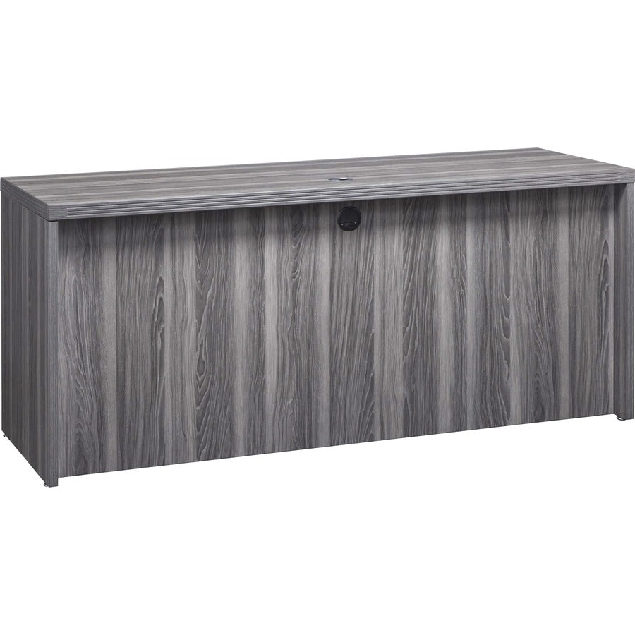 Safco Aberdeen 72" Credenza - Rectangle - 1.6" Thickness Work Surface, 29.5" Height x 72" Width x 24" Depth Credenza - Material: Medium Density Fiberboard (MDF), Laminate - Finish: Gray Steel - 1 Each