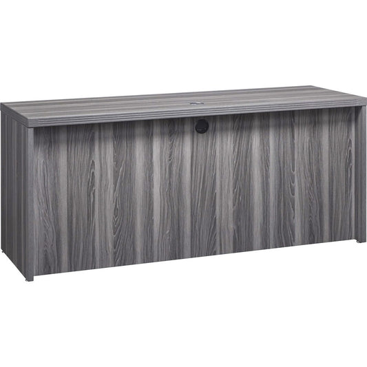 Safco Aberdeen 72" Credenza - Rectangle - 1.6" Thickness Work Surface, 29.5" Height x 72" Width x 24" Depth Credenza - Material: Medium Density Fiberboard (MDF), Laminate - Finish: Gray Steel - 1 Each