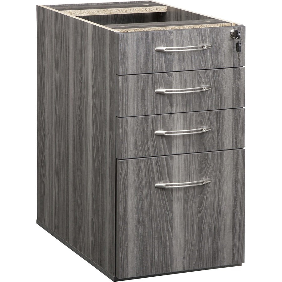 Safco Aberdeen Series Desk Pedestal, Pencil/Box/Box/File - Rectangle - 1" Thickness Surface, 4.1" Height x 15.1" Width x 25" Depth, 9.4" Height x 12" Width x 22" Depth Inside Drawer, 27.5" Height x 15.3" Width x 26.5" Depth Pedestal - Total Drawer(s):...