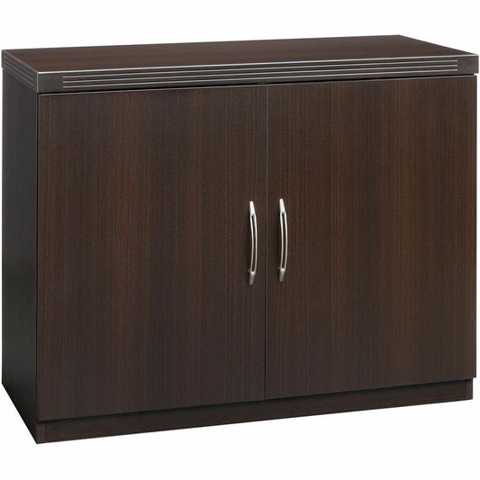 Safco Aberdeen Series Storage Cabinet - 26.1" Height x 14.9" Width0.7" Thickness Door, 24.7" Height x 34.6" Width x 16.7" Depth Interior Cabinet, 29.5" Height x 36" Width x 18" Depth Cabinet - 2 Door(s) - 1 Shelve(s) - Material: Medium Density Fiberboa...
