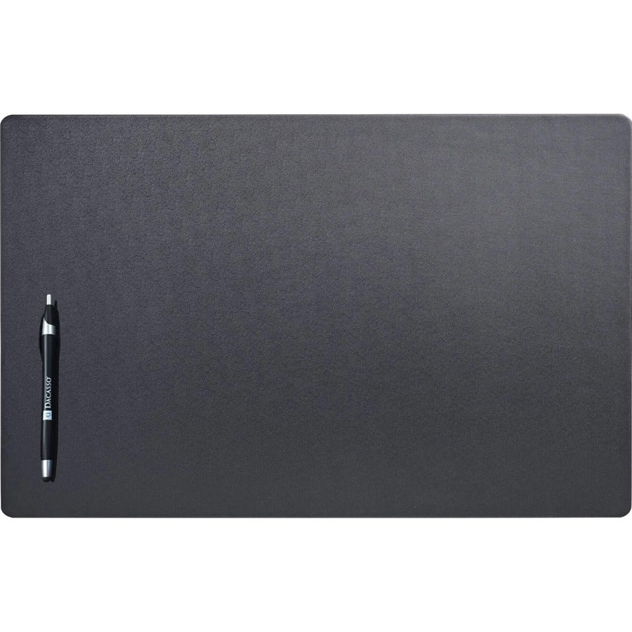 Dacasso Leatherette Conference Pad - Rectangular - 22" Width - Leatherette, Velveteen - Black