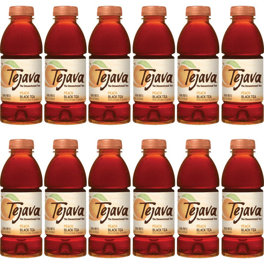 Tejava Peach Black Tea Bottle - Black Tea - GMO Free - 102 / Pallet