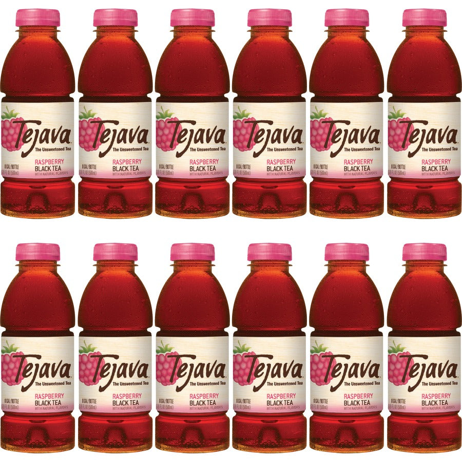 Tejava Raspberry Black Tea Bottle - Black Tea - GMO Free - 102 / Pallet