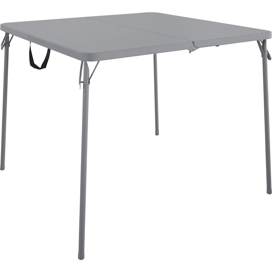 Cosco XL Fold-in-Half Card Table - Four Leg Base - 4 Legs - 200 lb Capacity - 38.50" Table Top Width x 38.50" Table Top Depth - 29.50" Height - Residential, Indoor, Outdoor, Party - Gray - 1 Each