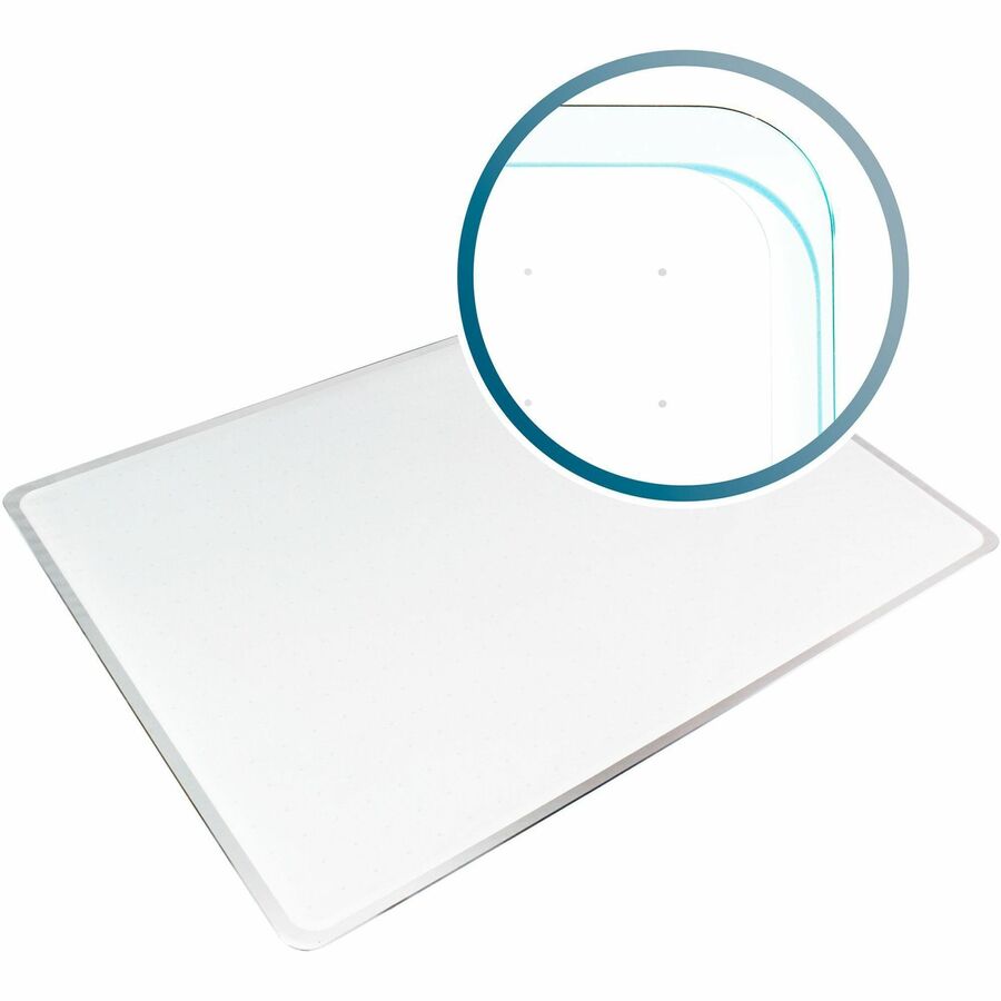Floortex Viztex&reg, Glacier White Multi-Purpose Grid Glass Dry-Erase Board 17" x 23" - 17" (1.4 ft) Width x 23" (1.9 ft) Height - White Glass Surface - Rectangle - Magnetic - Magnetic, Smooth Writing, Ghost Resistant, Stain Resistant, Easy to Clean, E...