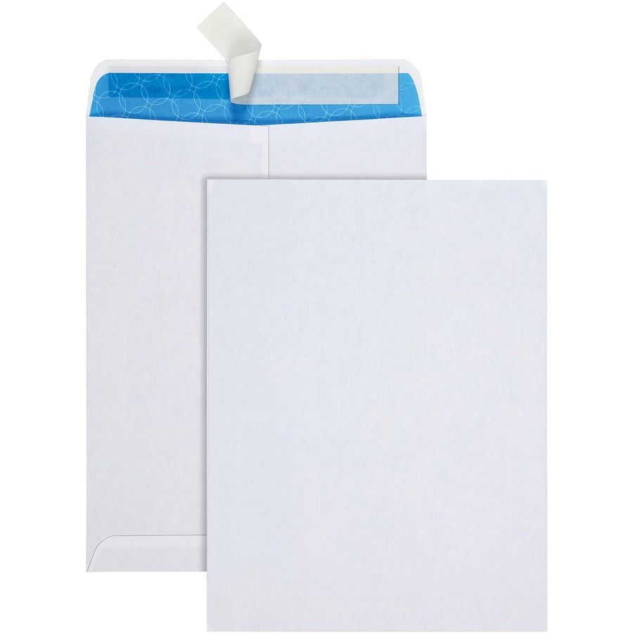 Quality Park 9 x 12 Treated, Security Tinted Catalog Envelopes with Redi-Strip&reg, Closure - Catalog - 9" Width x 12" Length - 28 lb - Flap - White - 1 Box