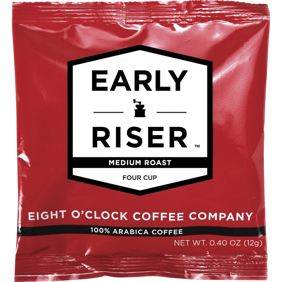 Eight O'Clock Pouch Early Riser Coffee - Regular - Pouch - Arabica - 100 / Carton