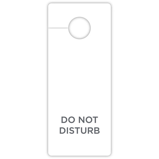 RDI Do-Not-Disturb Hang Sign - Print/Message "Do Not Disturb" - 3" Width x 8" Height - Rectangular Shape - Hanging Hole, Printable - White - 100 / Carton