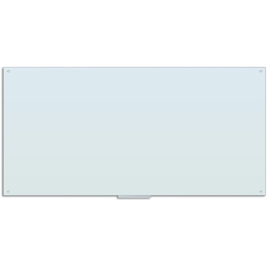 U Brands Magnetic Glass Dry-Erase Board, 96" X 47" , White Frosted Surface, Frameless - 96" (8 ft) Width x 47" (3.9 ft) Height - Frosted White Glass Surface - Rectangle - Horizontal/Vertical - Magnetic - 1 Each