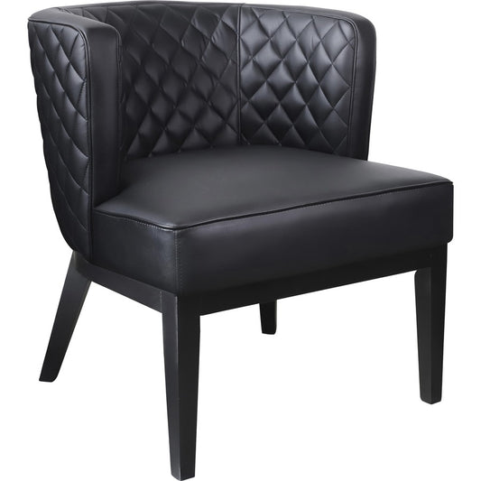 Boss Ava Accent Chair - Black Seat Color - Plush Seat Material - Black Back Color - Four-legged Base - 1 Each