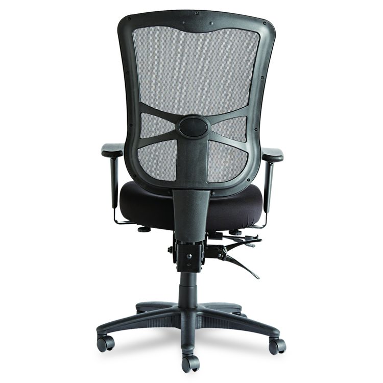 Alera Elusion Series Mesh High-Back Multifunction Chair, Supports Up to 275 lb, 17.2" to 20.6" Seat Height, Black