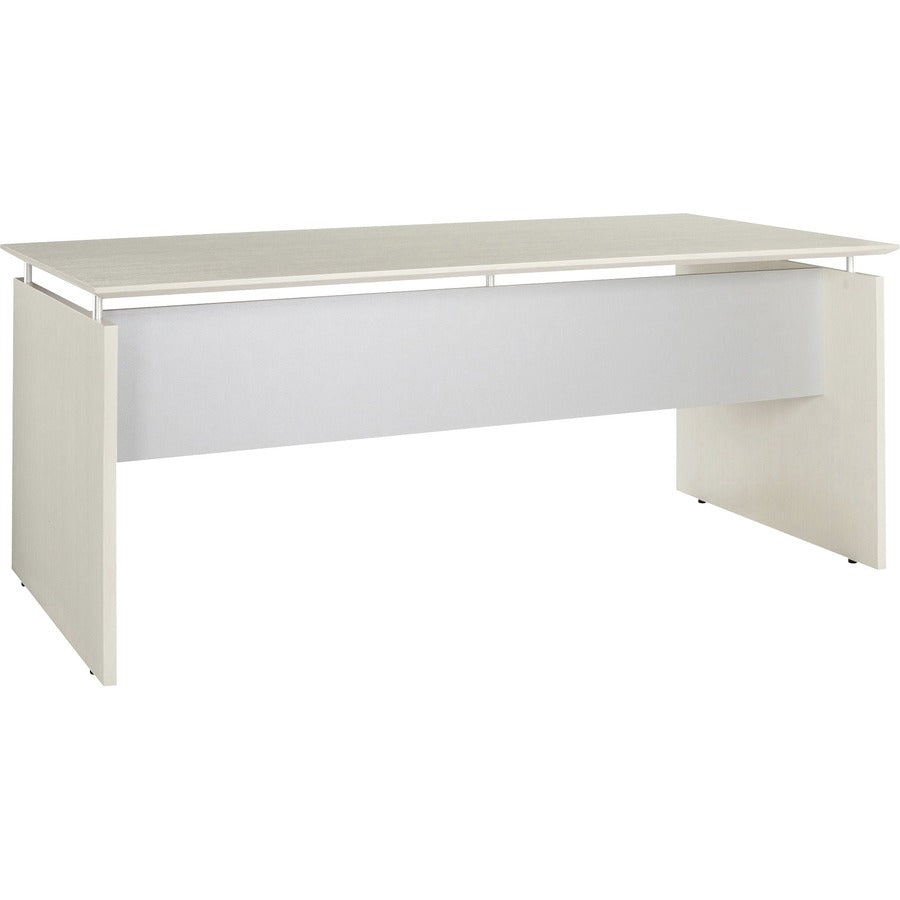 Safco Medina Textured Sea Salt Laminate Unit - 29.5" Height x 63" Width x 36" Depth, 0" Thickness Table Top - Beveled Edge - Material: Medium Density Fiberboard (MDF), Laminate - Finish: Textured Sea Salt, Silver - 1 Each