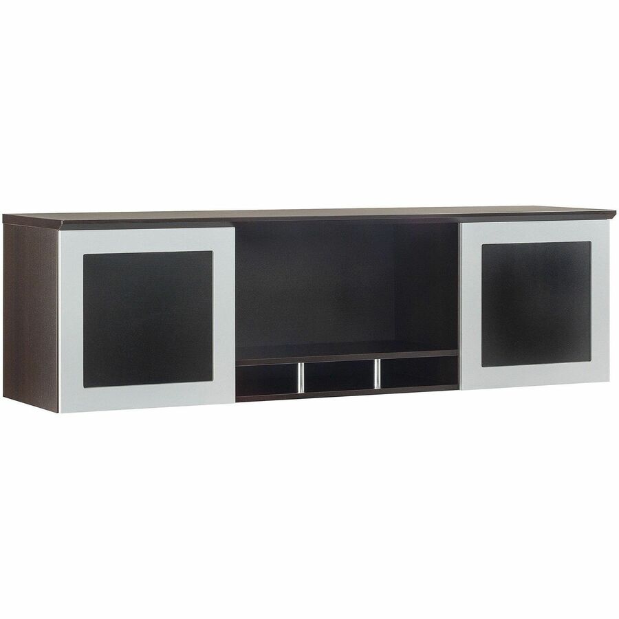 Safco Medina Mocha Laminate Office Unit - 18.3" Height x 63" Width x 15" Depth - 2 Door(s) - 4 Shelve(s) - Beveled Edge - Material: Medium Density Fiberboard (MDF), Laminate - Finish: Mocha - 1 Each