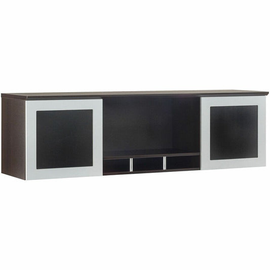 Safco Medina Mocha Laminate Office Unit - 18.3" Height x 63" Width x 15" Depth - 2 Door(s) - 4 Shelve(s) - Beveled Edge - Material: Medium Density Fiberboard (MDF), Laminate - Finish: Mocha - 1 Each