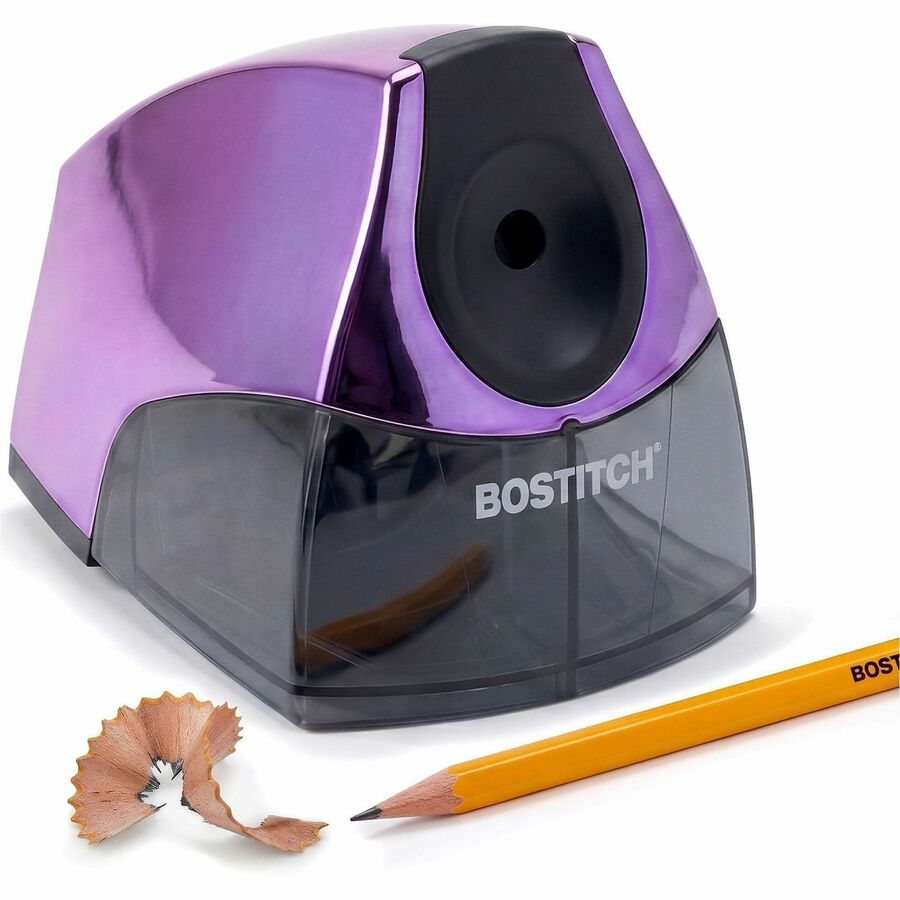 Bostitch Personal Electric Pencil Sharpener - 4" Width x 8.3" Depth - Purple - 1 Each